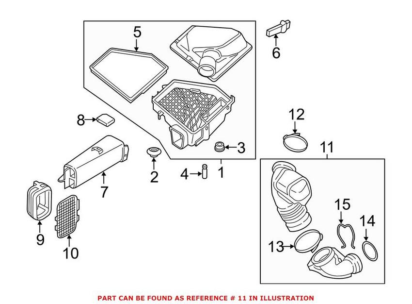 BMW Engine Air Intake Hose - Front 13718601682